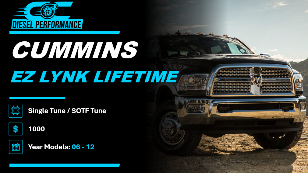 CUMMINS / EZ LYNK LIFETIME / SINGLE & SOTF TUNE / 06- 12 YEAR