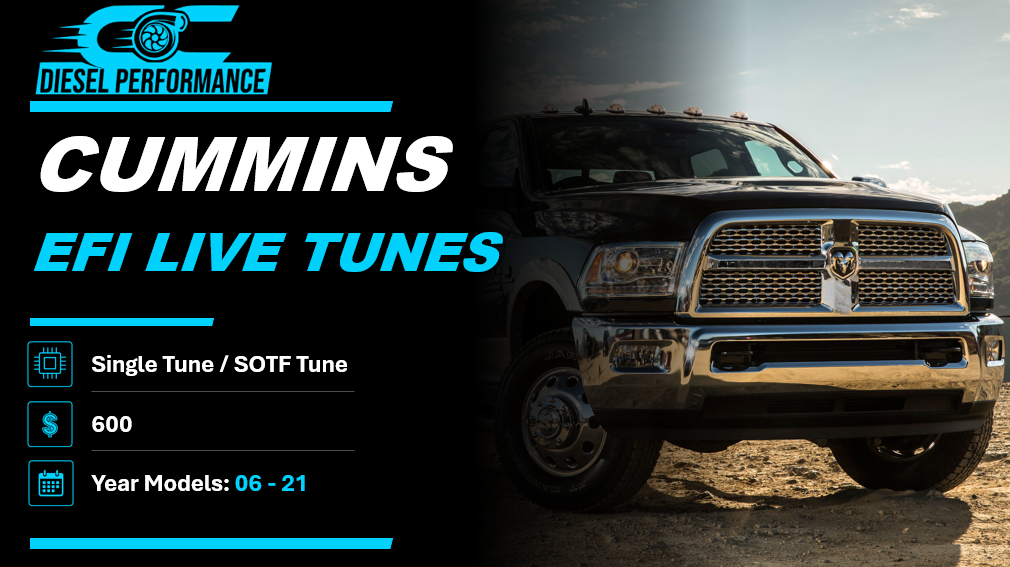 CUMMINS / EFI LIVE / SINGLE & SOTF TUNE / 06- 21 YEAR