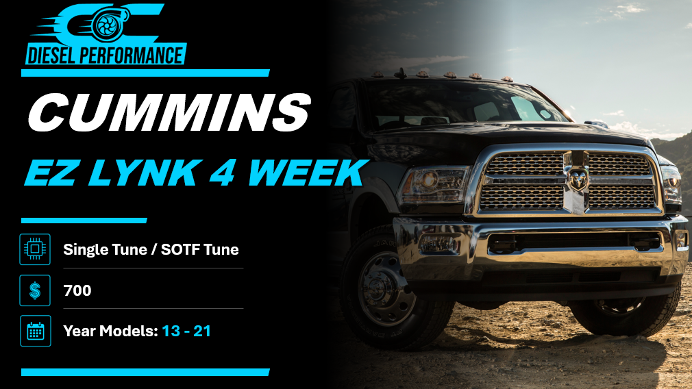 CUMMINS / EZ LYNK 4 WEEK / SINGLE & SOTF TUNE / 13- 21 YEAR