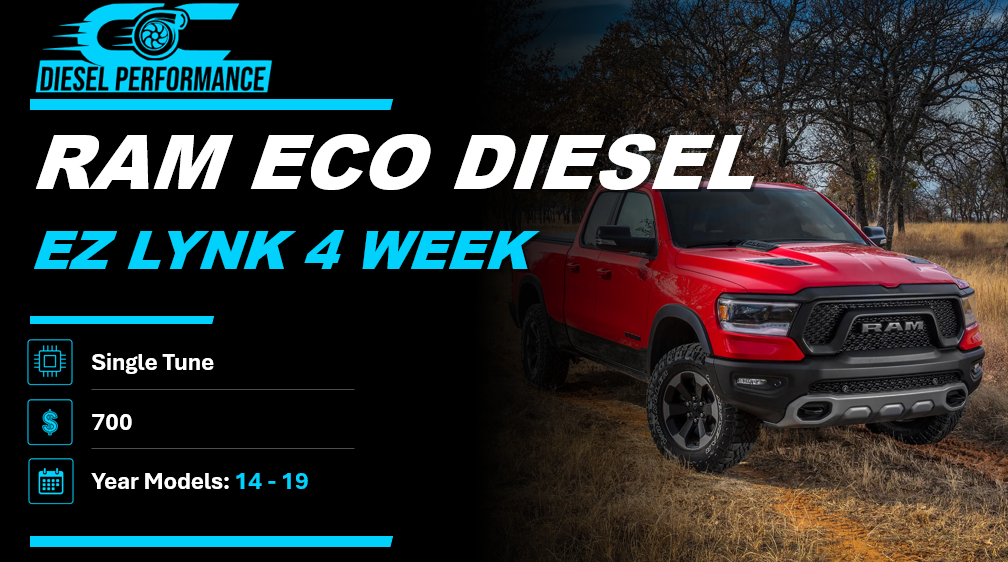 RAM ECO DIESEL / EZ LYNK 4 WEEK / SINGLE TUNE / 14-19 YEAR